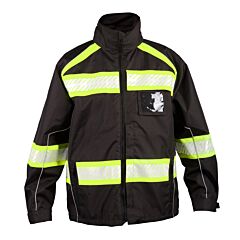 Kishigo B300 Premium Jacket, Class 1, Enhanced Visibility, Black/ Lime, Size 4X-Large
