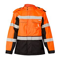Kishigo Js141 Premium Black Series Heavy Duty Parka, Class 3, Orange, Size X-Large