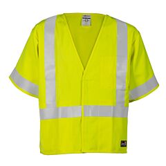 Kishigo F498 Fr Class 3 Economy Vest, Flame Resistant, Lime, Size 4X-Large