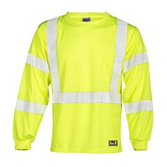 Kishigo F462 Fr Long Sleeve T-Shirt, Economy, Flame Resistant, Lime, Size X-Large