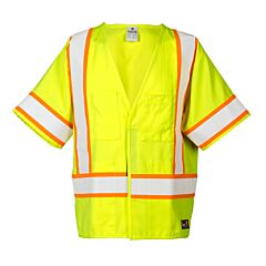Kishigo Fm312 Fr Pro Series Vest, Class 3, Flame Resistant, Lime, Size X-Large