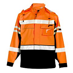 Kishigo Js136 Premium Black Series 2 In 1 Jacket, Class 3, Orange, Size Medium