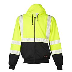 Kishigo F407 Premium Black Series Fr Hoodie, Flame Resistant, Lime, Size 2X-Large