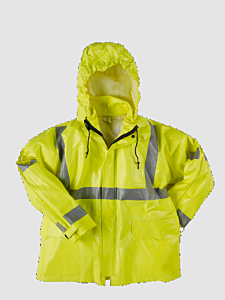 Neese 227Aj Jacket With Tuck-Away Hood, Class 3, Hi-Vis Arc, Lime, Size Small