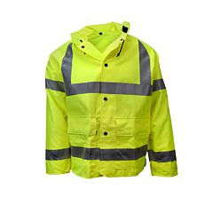 Neese 7002Aj Hi-Vis Jacket With Attached Hood, Class 3, Fr, Lime, Size Small
