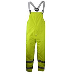 Neese 7002Btf Telcom Hi-Vis Bib Trousers With Safety Fly, Class 3, Fr, Lime, Size 4X-Large