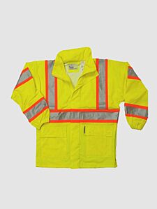 Neese 9220Apk Attached Hood Parka, Class 3, Hi-Vis, Lime, Size 5X-Large