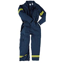 Neese Vi9Cae 9 Oz Indura Cotton Fr Fabric Cat Level 2, 11.5 Cal/Cm2, Fr Extrication Coveralls, Navy, Size 3X-Large