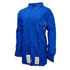 Neese Vi9Sh 9 Oz Indura Cotton Fr Fabric Cat Level 2, 11.5 Cal/Cm2, Fr Work Shirts, Royal Blue, Size X-Large