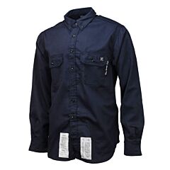 Neese Vu7Sh 7 Oz Ultra-Soft 88% Cotton/12% Nylon Cat Level 2, 8.5 Cal/Cm2, Fr Work Shirts, Navy, Size 3X-Large