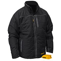Radians Dchj075B Quilted Heated Work Jacket, Heated Gear, Black, Size Small