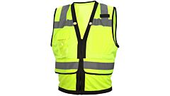 Pyramex Rvz2810X2 Rvz28 Series Safety Vest, Hi-Vis Lime With Black Trim And Zipper, Size 2X Large, 1 Each