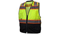 Pyramex Rvz4410Bx3 Rvz44 Series Safety Vest, Hi-Vis Lime, Black Bottom- Size 3X Large, 1 Each