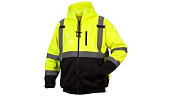 Pyramex Rszh3310X4 Rszh33 Series, Class 3 Premium Zipper Sweatshirt In Lime, 4X Large, 1 Each