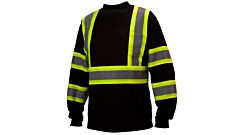 Pyramex Rclts3111X3 Rclts31 Series, Long Sleeve Moisture Wicking T-Shirt In Black, 3X Large, 1 Each