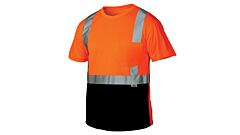 Pyramex Rts2120Bxl Rts21B Series T-Shirt, Hi-Vis Orange, Black Bottom- Size Extra Large, 1 Each
