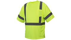 Pyramex Rts3310X4-X5 Rts33 Series, Hi-Vis Lime, Class 3 T-Shirt, Size 4X Large-5X Large, 1 Each