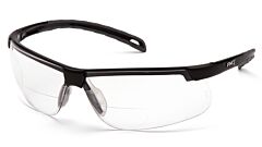 Pyramex Sb8610R30 Ever-Lite Reader Safety Glasses, Black Frame, Clear +3.0 Lens, Box Of 6 Pairs