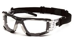 Pyramex Sb10210Stmfp Fyxate Safety Glasses, Black Frame, Clear H2Max Anti-Fog With Foam Padding Lens
