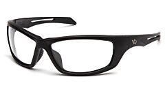 Pyramex Vgsb1310T Howitzer Safety Glasses, Black Frame/Clear Anti-Fog Lens, 1/Each