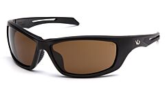 Pyramex Vgsb1318T Howitzer Safety Glasses, Black Frame/Bronze Anti-Fog Lens, 1/Each
