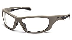 Pyramex Vgst1310T Howitzer Safety Glasses, Tan Frame/Clear Anti-Fog Lens, 1/Each