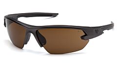 Pyramex Vgsgm1418T Semtex 2.0 Safety Glasses, Gun Metal Frame/Bronze Anti-Fog Lens, 1/Each