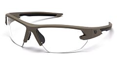 Pyramex Vgst1410T Semtex 2.0 Safety Glasses, Tan Frame/Clear Anti-Fog Lens, 1/Each