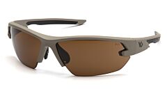 Pyramex Vgst1418T Semtex 2.0 Safety Glasses, Tan Frame/Bronze Anti-Fog Lens, 1/Each