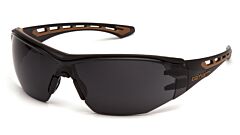 Carhartt Chb920St Cayce Safety Glasses, Black/Tan Frame, Gray Anti-Fog Lens