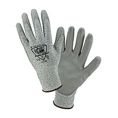 West Chester 719Dgu/S Cut Resistant Gloves, Barracuda, 13G Gray Hppe Shell, Gray Coated Palm, Size Small