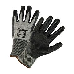 West Chester 730Tbn/M Cut Resistant Gloves, Posigrip, 13 Gauge Gray Hppe Shell, Black Nitrile Coated Palm, Size Medium