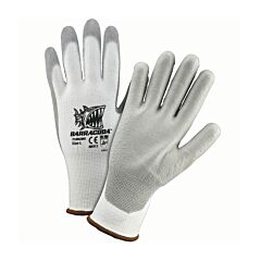 West Chester 713Hgwu/2Xl Cut Resistant Gloves, Barracuda, White Seamless Knit Hppe Shell, Gray Coating, Size 2X-Large