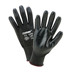 West Chester 713Hgbu/S Cut Resistant Gloves, Black Hppe Shell, Black Coated Palm, Size Small