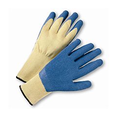 West Chester 700Kslc/S Cut Resistant Gloves, 100% Kevlar Knit, Blue Crinkle Latex Palm, Size Small