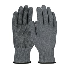 Pip 08-Kab750Pd/M Cut Resistant Gloves, Black Kevlar Acp 13 Gauge Seamless Knit With Black Pvc Dots On Palm, Size Medium