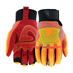 West Chester 87840/L Safety Rigger Cut Gloves, R2, Hi-Vis Tpr, Touchscreen, Hook And Loop, A4, Size Large