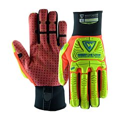 West Chester 87000/M Gloves, R2, Rig Runner, Synthetic Double Leather Palm, Pvc Dots, Tpr, Size Medium