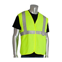 Pip 305-2200-3X Ar/Fr Class 2 Solid Vest, 8.9 Cal, Fr Tape, H&L Closure, Yellow, Size 3X-Large
