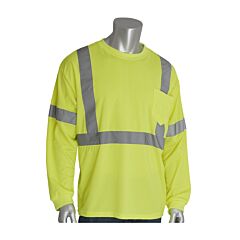 Pip 315-1350Fr/M Fr Class 3 Ansi 107 Ls Shirt, 8.6 Cal, 8Oz. Cotton, Fr Tape, Yellow, Size Medium