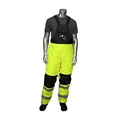 Pip 318-1775-Ly/3X Ansi Class E Insulated Bib Pants With Black Trim Yellow, Size 3X-Large