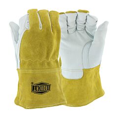 West Chester 6143/L Gloves, Ironcat Premium Goatskin/Cowhide, Mig Welding, 4" Cuff, Kevlar Thread, Size Large