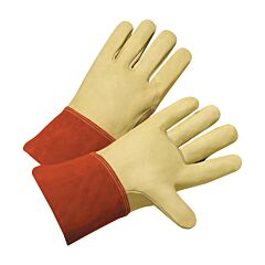 West Chester 6000/L Ironcat Premium Grain Cowhide Mig Tig Gloves, Kevlar Thread, Size Large