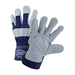 West Chester Ic5/M Gloves, Ironcat Split Cowhide Premium Leather Palm, Kevlar Sewn, Size Medium