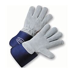 West Chester Ic6/M Gloves, Ironcat Split Cowhide, Leather Palm, Full Back, Safety Cuff, Size Medium