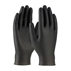 Ambi-Dex® Turbo 2920/M Disposable Nitrile Gloves, Powder Free With Textured Grip, 5 Mil, Black, Size Medium