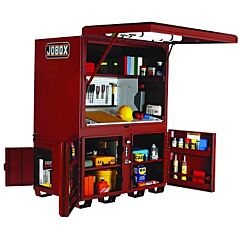 Jobox® 1-674990 Heavy-Duty Field Office, 63 W X 42 D X 80 H, 3 Doors