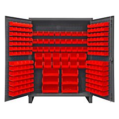 Durham Hdc60-198-1795 Cabinet, 12 Gauge, 198 Red Bins, 60 X 24 X 78