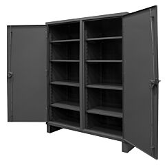 Durham Hdds244878-8S95 Double Shift Cabinet, 12 Gauge, 8 Adjustable Shelves, 48 X 24 X 78