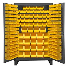 Durham Hdc48-192-95 Cabinet, 12 Gauge, 192 Yellow Bin, 48 X 24 X 78